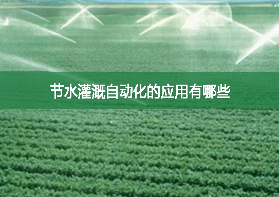 節(jié)水灌溉自動化的應用有哪些?