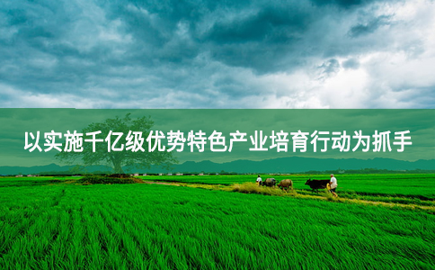 以實施千億級優勢特色產業培育行動為抓手