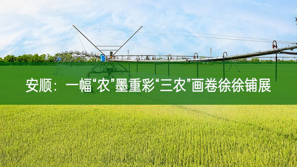 安順:一幅“農”墨重彩,“三農”畫卷徐徐鋪展