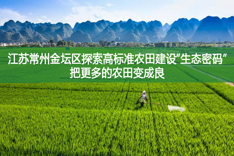 江蘇常州金壇區(qū)探索高標(biāo)準(zhǔn)農(nóng)田建設(shè)“生態(tài)密碼”——把更多的農(nóng)田變成良田