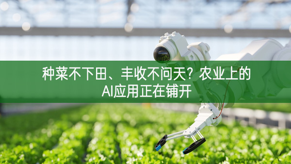 種菜不下田、豐收不問天？農業上的AI應用正在鋪開