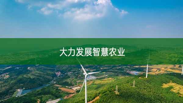 大力發展智慧農業