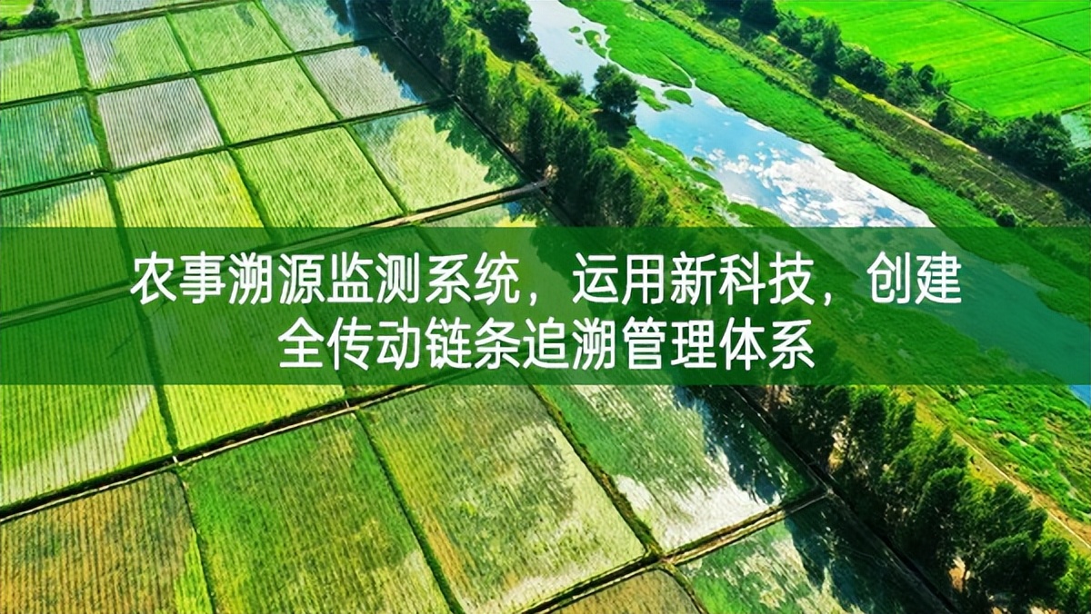 農事溯源監測系統,運用新科技,創建全傳動鏈條追溯管理體系