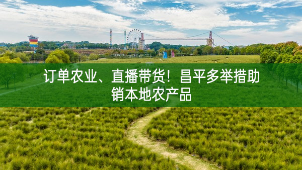 訂單農(nóng)業(yè)、直播帶貨!昌平多舉措助銷本地農(nóng)產(chǎn)品