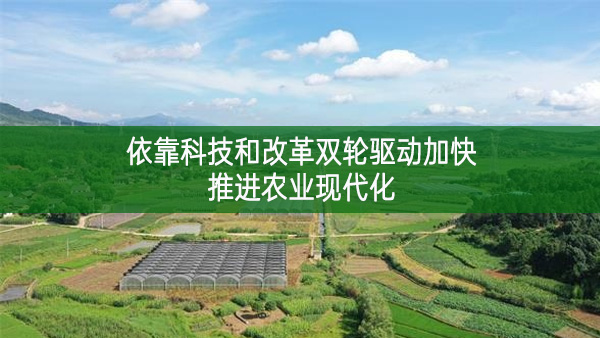 依靠科技和改革雙輪驅動加快推進農業(yè)現(xiàn)代化