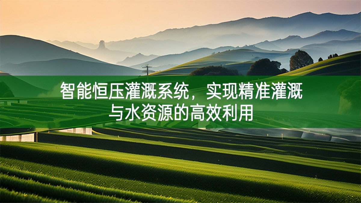 智能恒壓灌溉系統，實現精準灌溉與水資源的高效利用