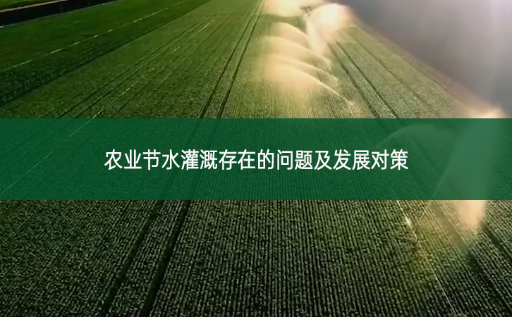 農(nóng)業(yè)節(jié)水灌溉存在的問題及發(fā)展對策