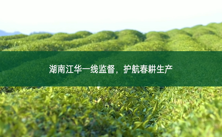 湖南江華 一線監督,護航春耕生產