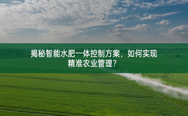 揭秘智能水肥一體控制方案，如何實(shí)現(xiàn)精準(zhǔn)農(nóng)業(yè)管理？