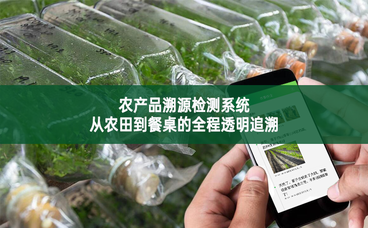 農產品溯源檢測系統從農田到餐桌的全程透明追溯