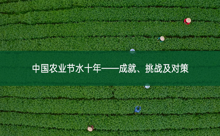 中國農(nóng)業(yè)節(jié)水十年——成就、挑戰(zhàn)及對策