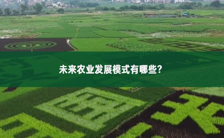 未來農業發展模式有哪些？