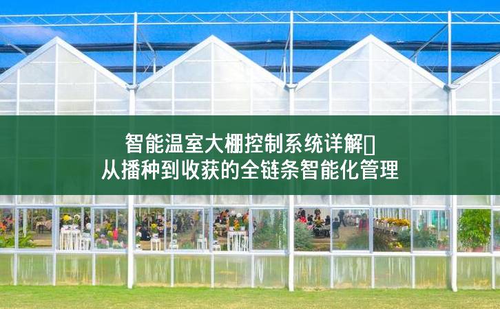 智能溫室大棚控制系統詳解：從播種到收獲的全鏈條智能化管理