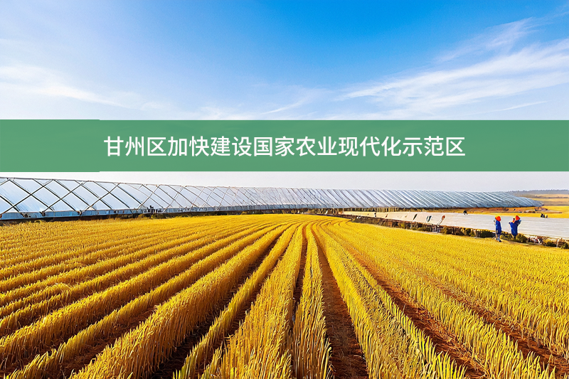 甘州區加快建設國家農業現代化示范區