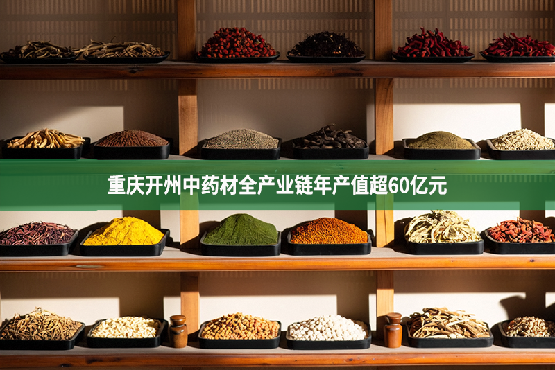 重慶開州中藥材全產業(yè)鏈年產值超60億元