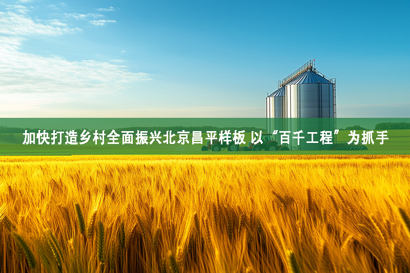 加快打造鄉村全面振興北京昌平樣板 以“百千工程”為抓手