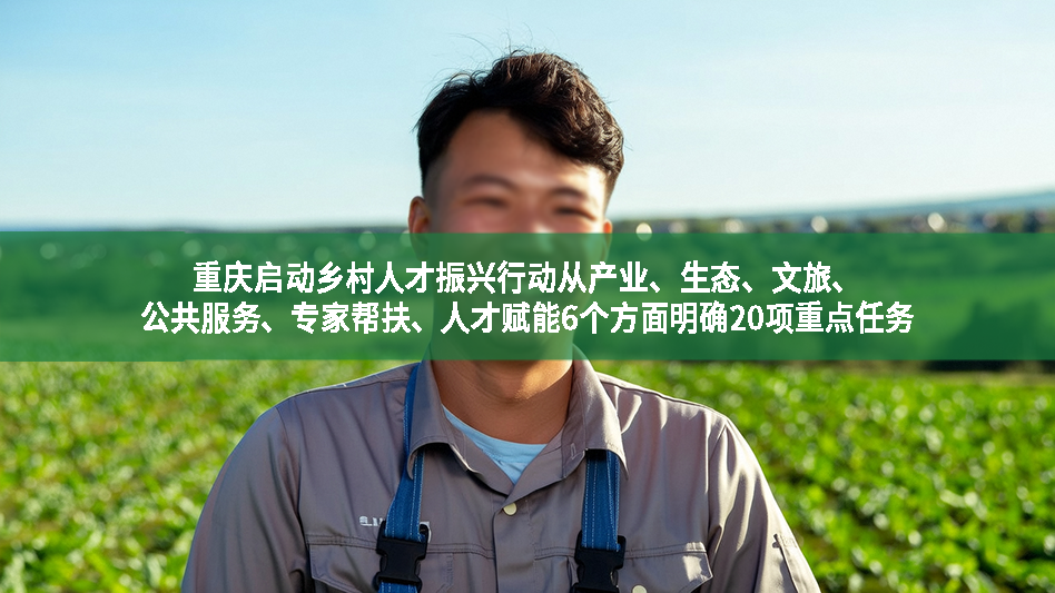 重慶啟動鄉村人才振興行動從產業、生態、文旅、公共服務、專家幫扶、人才賦能6個方面明確20項重點任務