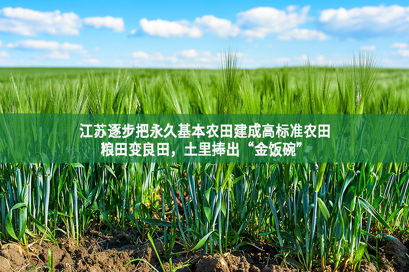 江蘇逐步把永久基本農田建成高標準農田 糧田變良田，土里捧出“金飯碗”
