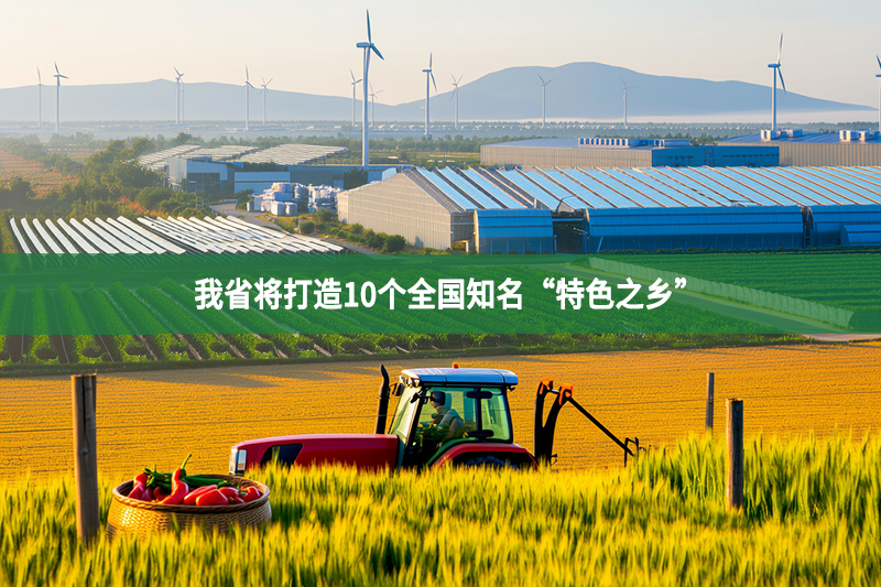 我省將打造10個全國知名“特色之鄉”