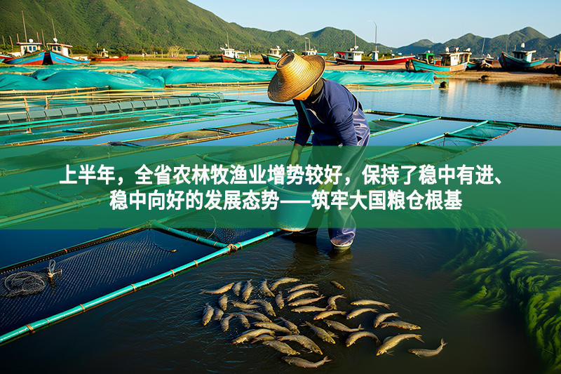 上半年，全省農(nóng)林牧漁業(yè)增勢(shì)較好，保持了穩(wěn)中有進(jìn)、穩(wěn)中向好的發(fā)展態(tài)勢(shì)——筑牢大國糧倉根基