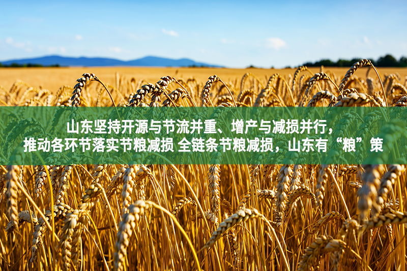 山東堅持開源與節流并重、增產與減損并行，推動各環節落實節糧減損 全鏈條節糧減損，山東有“糧”策