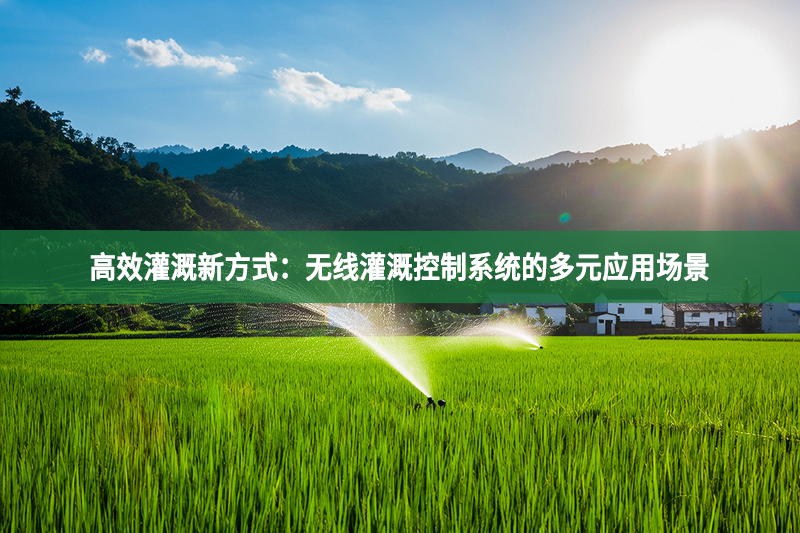 高效灌溉新方式：無線灌溉控制系統(tǒng)的多元應(yīng)用場景