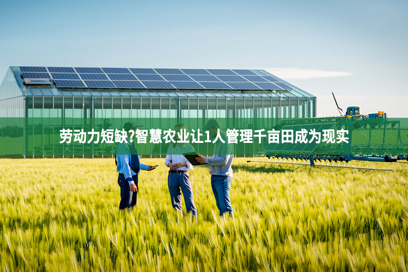 勞動力短缺?智慧農業讓1人管理千畝田成為現實