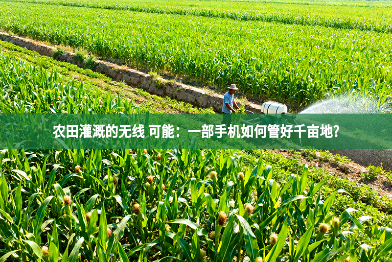 農田灌溉的無線 可能：一部手機如何管好千畝地?