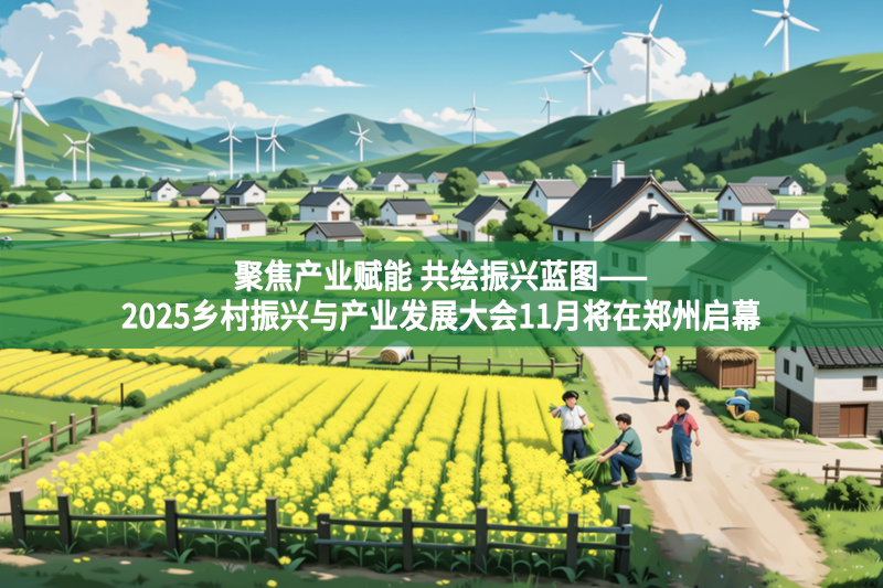 聚焦產業賦能 共繪振興藍圖——2025鄉村振興與產業發展大會11月將在鄭州啟幕