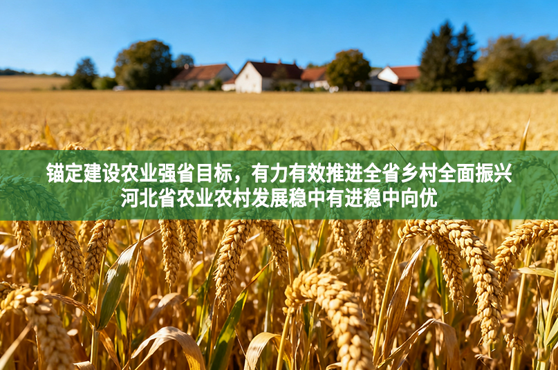 錨定建設(shè)農(nóng)業(yè)強(qiáng)省目標(biāo)，有力有效推進(jìn)全省鄉(xiāng)村全面振興 河北省農(nóng)業(yè)農(nóng)村發(fā)展穩(wěn)中有進(jìn)穩(wěn)中向優(yōu)